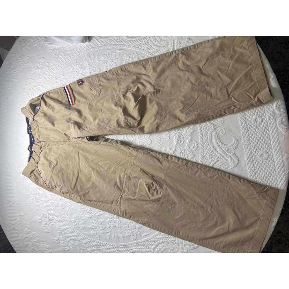 Y2K Bugle Boy 16 Husky Men's Casual Khaki Pants with Stylish Trim